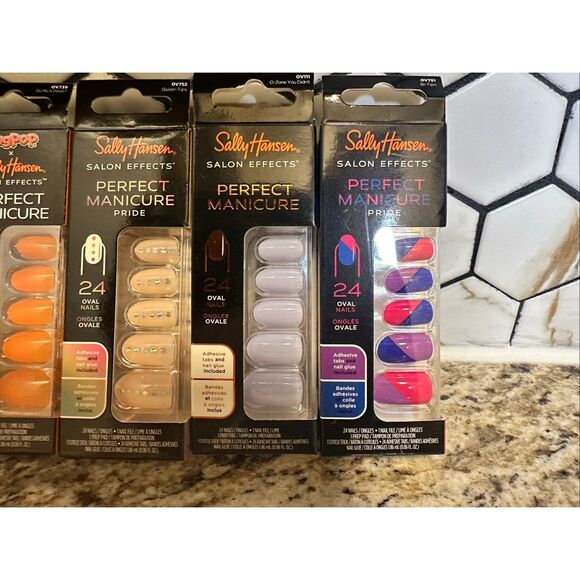 Sally Hansen 6X Oval Shaped Press on Nails With 24 Nail in Each Box Bundle - Picture 2 of 7